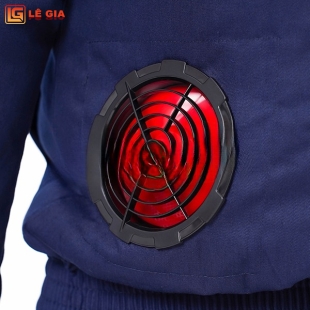 Áo điều hòa hai lớp cao cấp Evinz AV13 màu xanh dương,  Áo + Bộ phụ kiện