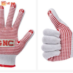 Găng tay sợi len phủ hạt nhựa chống trơn trượt cao cấp T130, Loại 40g