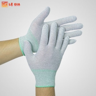 Găng Tay Chống Tĩnh Điện Sợi Carbon Không Phủ PU