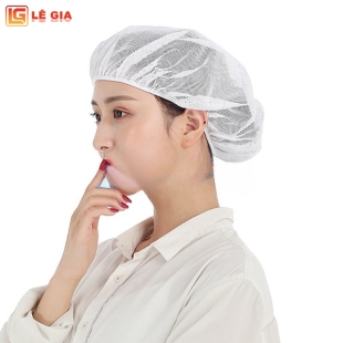 Mũ lưới trùm tóc vải lưới cho công nhân 