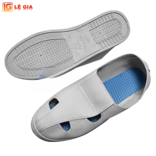 Giày phòng sạch 4 lỗ chống tĩnh điện thoáng khí, bền đẹp