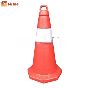 Cọc tiêu nhựa  đỏ phản quang trắng 55cm V30