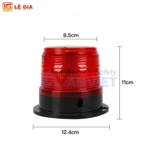Đèn cảnh báo dùng năng lượng mặt trời đế nam châm đa năng V42