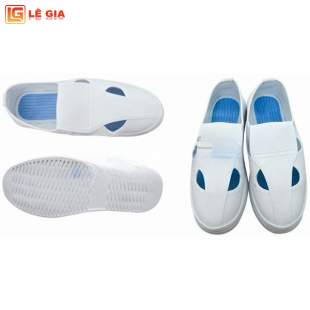 Giày phòng sạch 4 lỗ chống tĩnh điện thoáng khí, bền đẹp