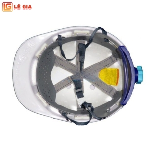 Mũ bảo hộ lao động Sseda Hàn Quốc mặt tròn cho kĩ sư, kĩ thuật M105, Màu trắng