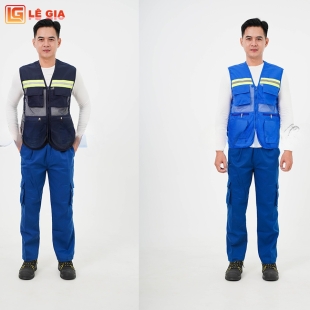 Áo gile kỹ sư phản quang 6 túi 